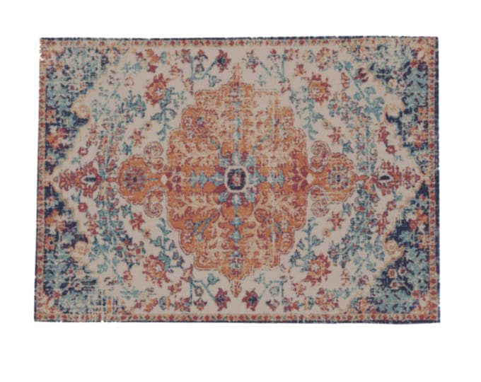 Dollhouse Rug 1:12 and 1/6 Scale Carpet Area Miniature Rug Plush VELVET ...