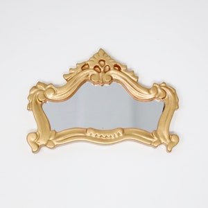 Dollhouse Miniature Gold Mirror Miniature Wall Mirror Dollhouse Mirror Dollhouse Mantle Mirror 1:12 Scale Dollhouse Miniatures