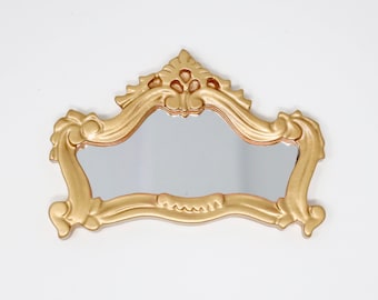 Dollhouse Miniature Gold Mirror Miniature Wall Mirror Dollhouse Mirror Dollhouse Mantle Mirror 1:12 Scale Dollhouse Miniatures