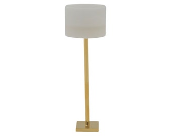 Miniature Dollhouse Gold Floor Lamp Dollhouse Light Dollhouse Lamp LED Light with on/off switch 1:12 scale dollhouse miniatures Doll Light