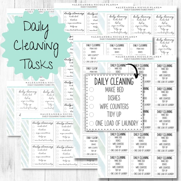 Cleaning Stickers - Etsy