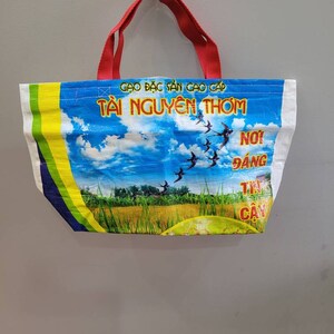 Garden bag from rice bags