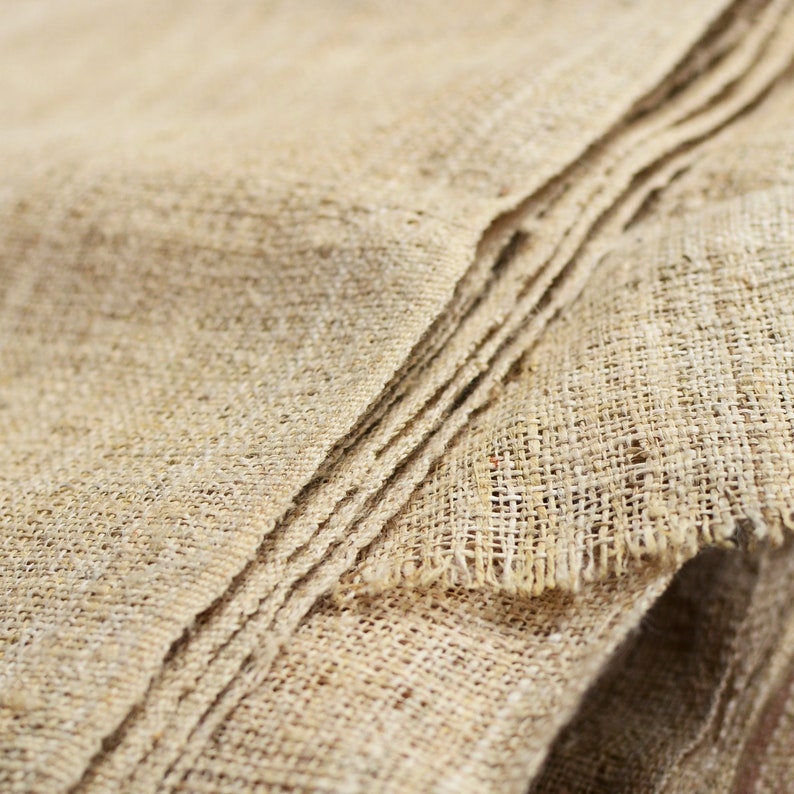 Raw Hemp Fabric by Yard Organic Hemp Fabric 1517 Etsy UK