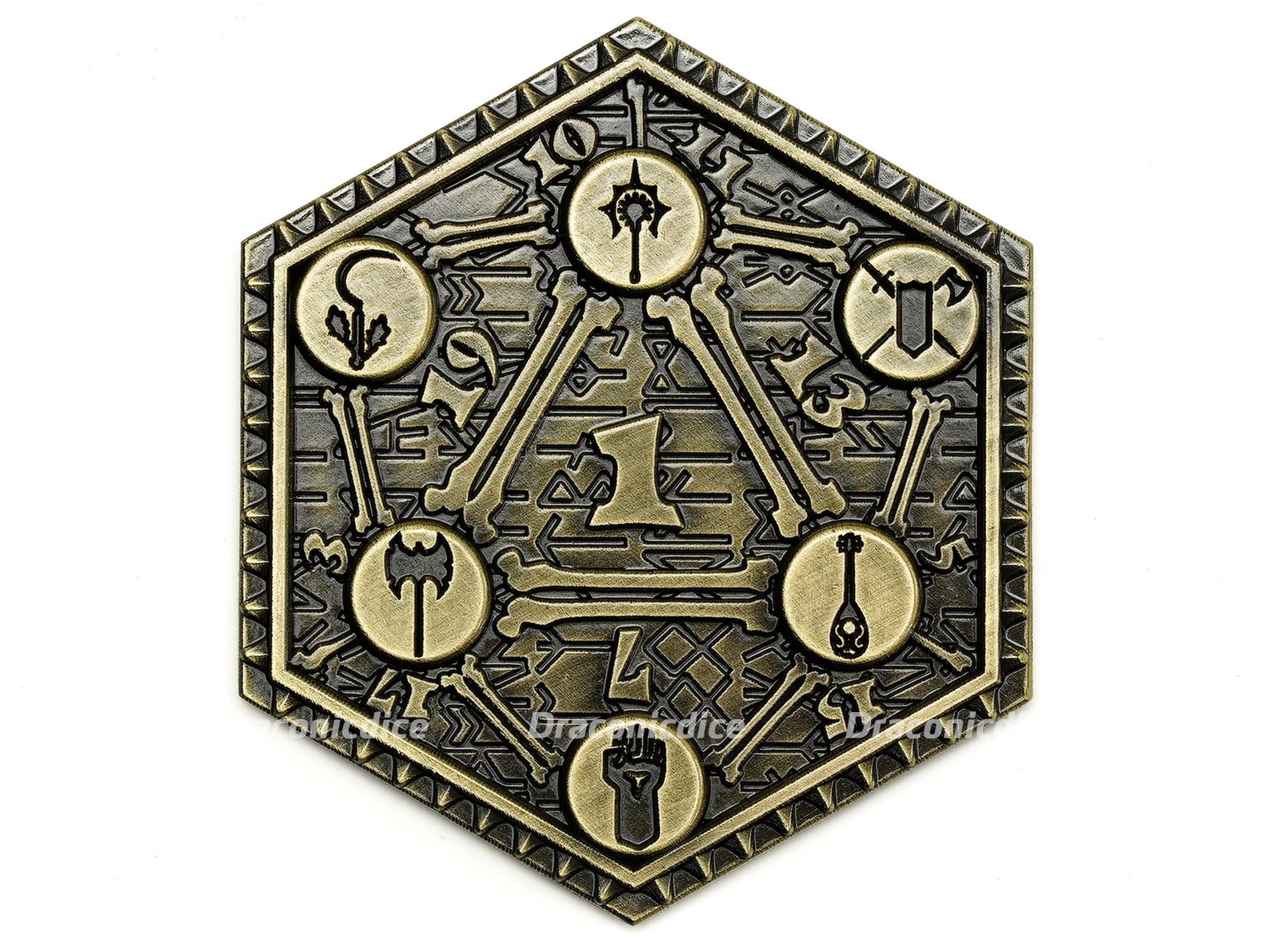 Aged Brass D2 Dnd Classes Coin TTRPG Coin for Dungeons & Etsy