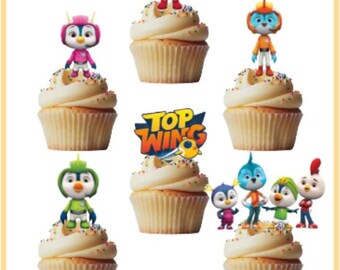 Top Wing Birds 12 Rings-Party Favors Kids Cupcake Loot Birthday Kids