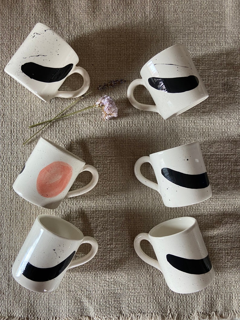 Ceramic Coffee Set / 6 Espresso Cups / Handmade Ceramic Espresso Set image 8