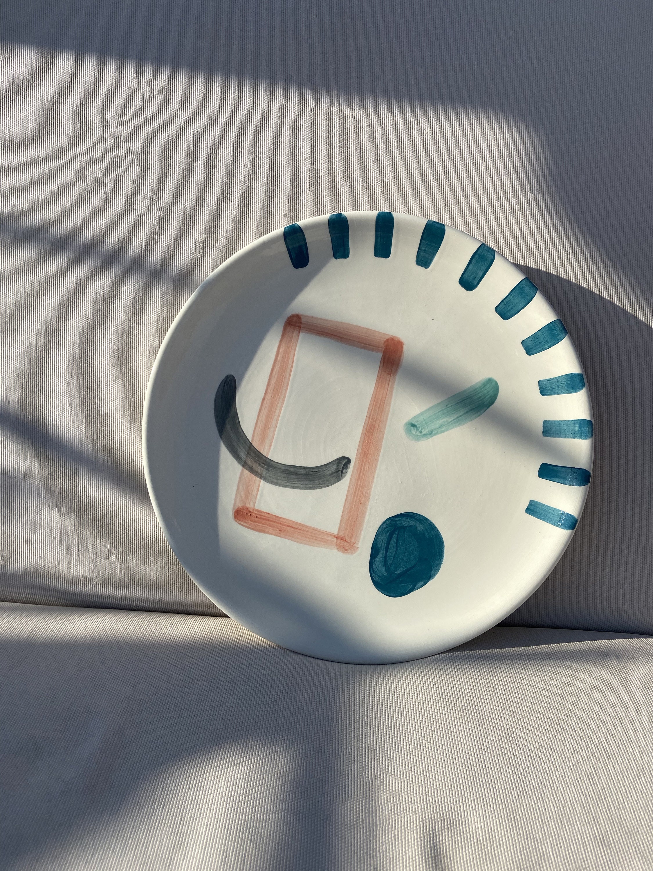 Kitchen & Dining Ceramic Dinner Plate 26 cm Abstract Pattern Wall Decor ...