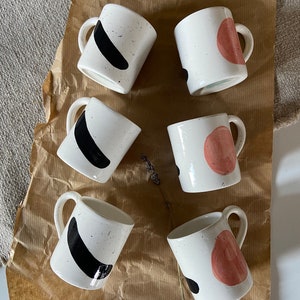 Ceramic Coffee Set / 6 Espresso Cups / Handmade Ceramic Espresso Set image 4