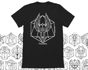 PALADIN DnD shirt, Dungeons and Dragons shirt, Tabletop shirt, TTRPG, Roleplaying, Unisex Jersey Short Sleeve Tee