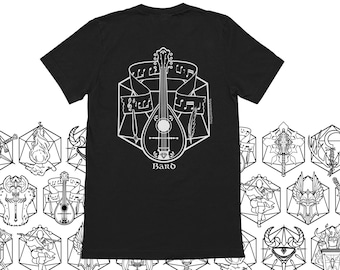 Bard DnD T-Shirt: Unisex Jersey Tee, Tabletop Roleplaying