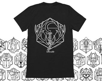 DRUID DnD shirt, Dungeons and Dragons shirt, Tabletop shirt, TTRPG, Roleplaying, Unisex Jersey Short Sleeve Tee