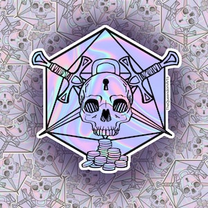 Rogue D&D Class Sticker: Holographic Dungeons and Dragons RPG