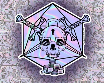 ROGUE - D&D Class stickers, holographic, Dnd, Dungeons and dragons, RPG and Fantasy Class, Tabletop Gaming