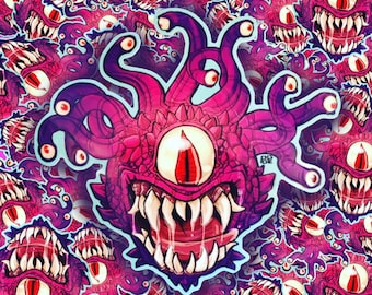 BEHOLDER - D&D Monster stickers, vinyl, Dnd, Dungeons and dragons, RPG and Fantasy Class, Tabletop Gaming