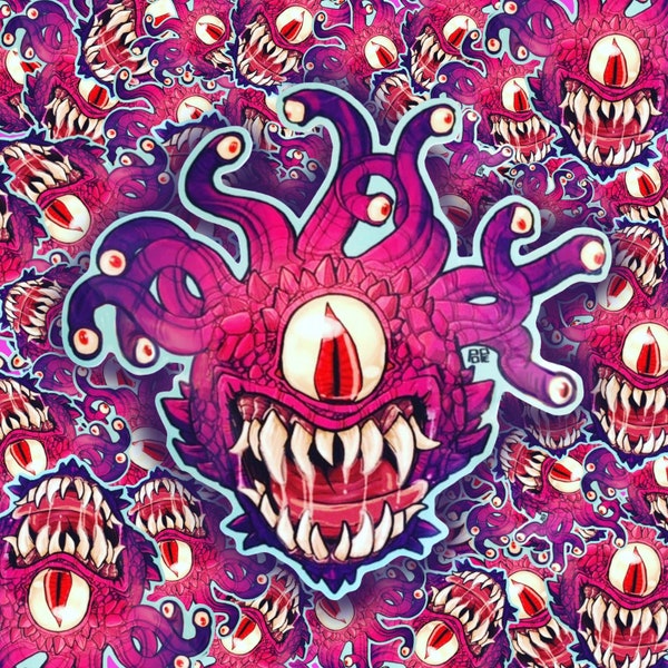 BEHOLDER - D&D Monster stickers, vinyl, Dnd, Dungeons and dragons, RPG and Fantasy Class, Tabletop Gaming