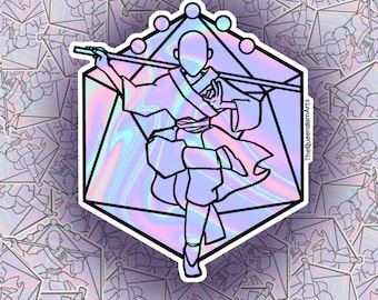 MONK - D&D Class stickers, holographic, Dnd, Dungeons and dragons, RPG and Fantasy Class, Tabletop Gaming