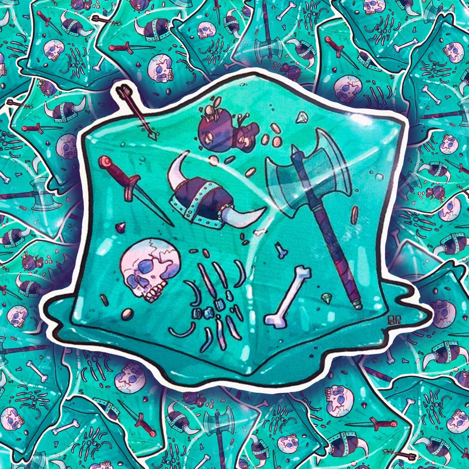 GELATINOUS CUBE D&D Monster stickers vinyl Dnd Dungeons Etsy