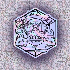 Artificer D&D Class Sticker: Holographic Dungeons and Dragons RPG