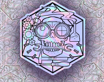 ARTIFICER- D&D Class stickers, holographic, Dnd, Dungeons and dragons, RPG and Fantasy Class, Tabletop Gaming