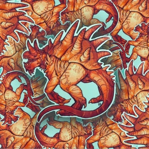 Tarrasque Sticker: D&D Monster Vinyl Decal, RPG Gaming