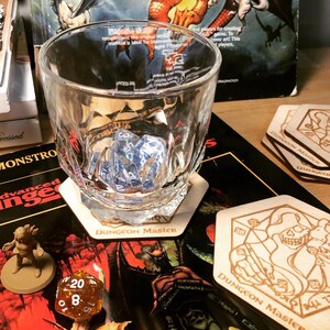 CLASS DM set of 13 D&D Class set Coasters 3.5 Hexagon Wood Coaster, DnD, Dungeons and Dragons, RPG and Fantasy Class, Dungeon Master image 4