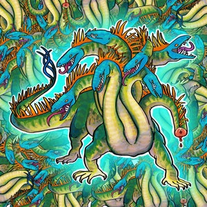 HYDRA - D&D Monster stickers, vinyl, Dnd, Dungeons and dragons, RPG and Fantasy Class, Tabletop Gaming