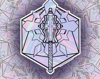 CLERIC - D&D Class stickers, holographic, Dnd, Dungeons and dragons, RPG and Fantasy Class, Tabletop Gaming