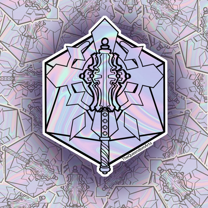 CLERIC D&D Class stickers, holographic, Dnd, Dungeons and dragons, RPG and Fantasy Class, Tabletop Gaming image 1