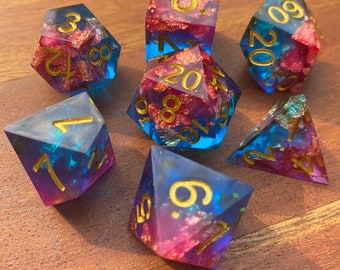 Sharp Edge Dice Set- Royalty - D&D Dice, DnD, Dungeons and Dragons, Dm, RPG and Fantasy Class, Tabletop Gaming, Gaming
