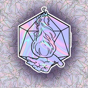 SORCERER - D&D Class stickers, holographic, Dnd, Dungeons and dragons, RPG and Fantasy Class, Tabletop Gaming