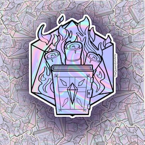 Wizard D&D Class Sticker: Holographic Dungeons and Dragons RPG