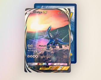 Dialga ex Space-Time Smackdown Immersive Rare Proxy | Holographic TCG Pocket Fan Art Card