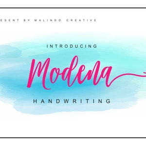 Imelda Schriftart Digitaler Download Handschrift Schriftart Etsy