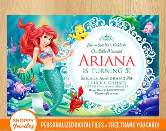Little Mermaid Invitation Etsy