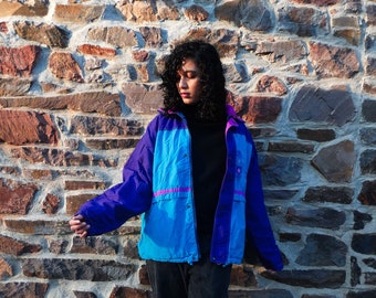 Vintage Lotto Colourful Sports Jacket Size M || Sports Jackets || Ski Jackets || Winter Jackets