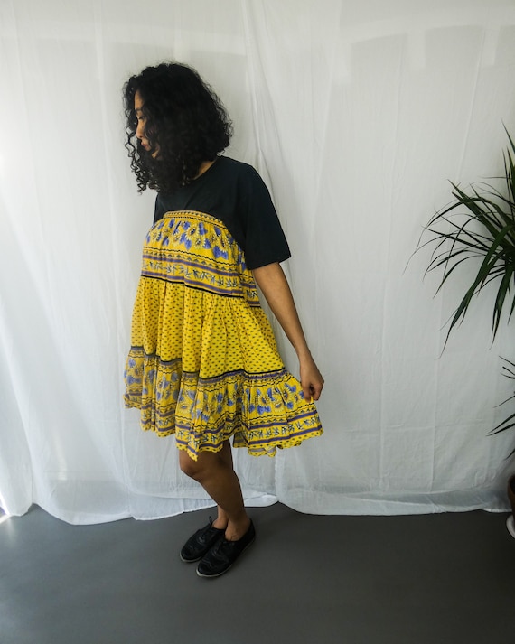 Yellow Bohemian Off Shoulder Dress || Bohemian Sk… - image 1