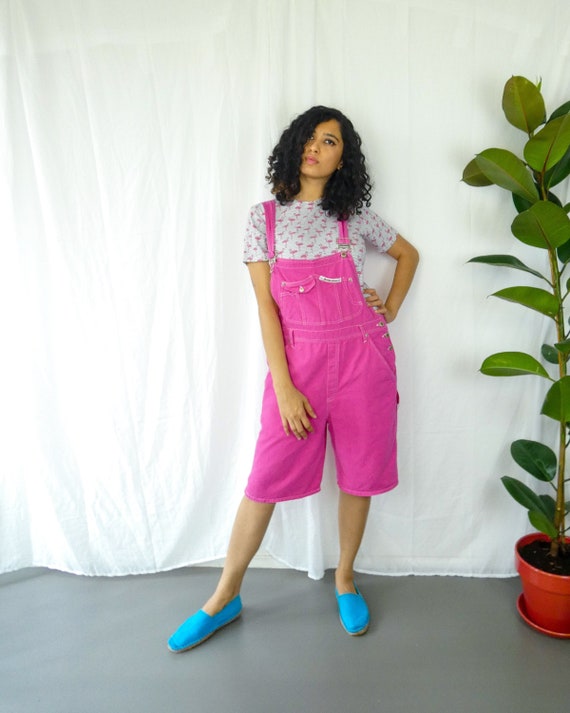 Vintage Half Hot Pink Dungaree || Vintage Rose Sa