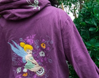 Vintage Disney Purple Tinkerbell Sweatshirt || Vintage Disney Sweatshirt || Fleece Sweatshirt || Nostalgia Disney || Disney Clothing