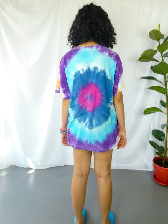 Pink Coeur Tie Dye Tshirt - Size XL || Vintage Ti… - image 5