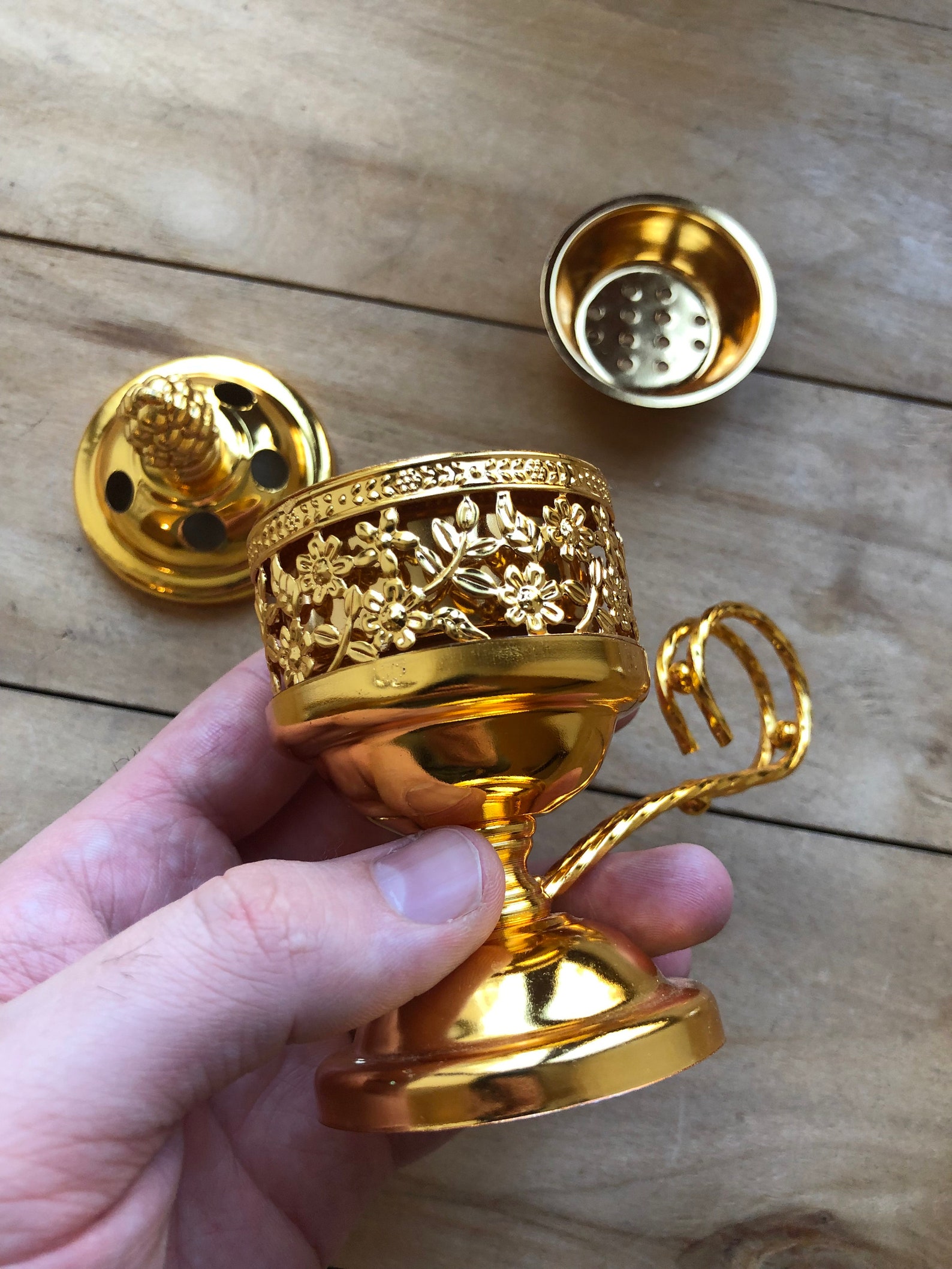 Armenian Orthodox Incense Burner 2 Colors Silver and Gold Etsy