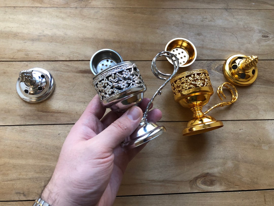Armenian Orthodox Incense Burner 2 Colors Silver and Gold Xnkakaman Etsy