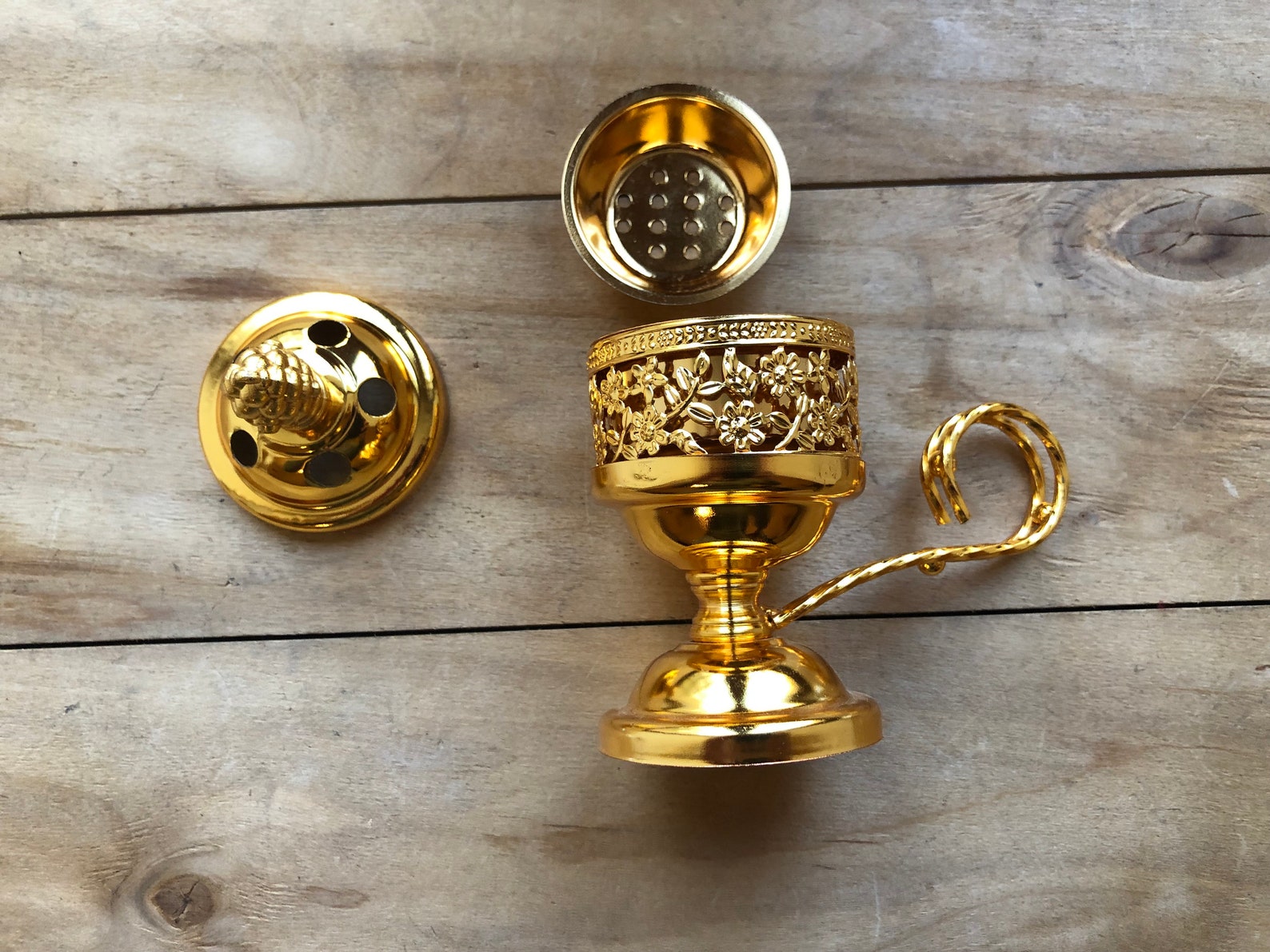 Armenian Orthodox Incense Burner 2 Colors Silver and Gold Etsy