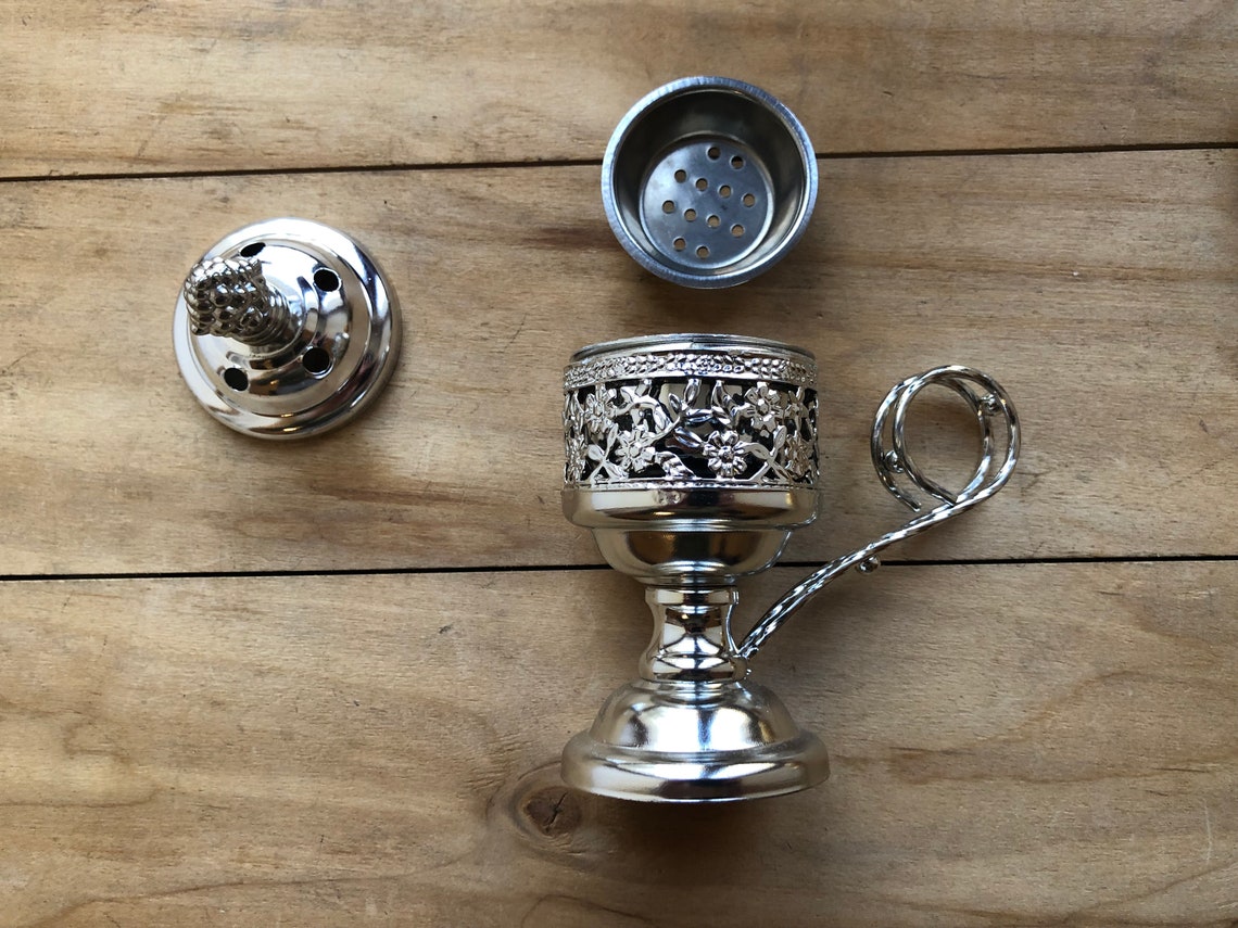 Armenian Orthodox Incense Burner 2 Colors Silver and Gold Etsy