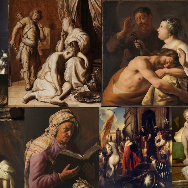 Jan Lievens HQ Printable Oil Paintings Samson & Delilah Printable Vintage Wall Art Golden Age Portraits Still Life Digital Download