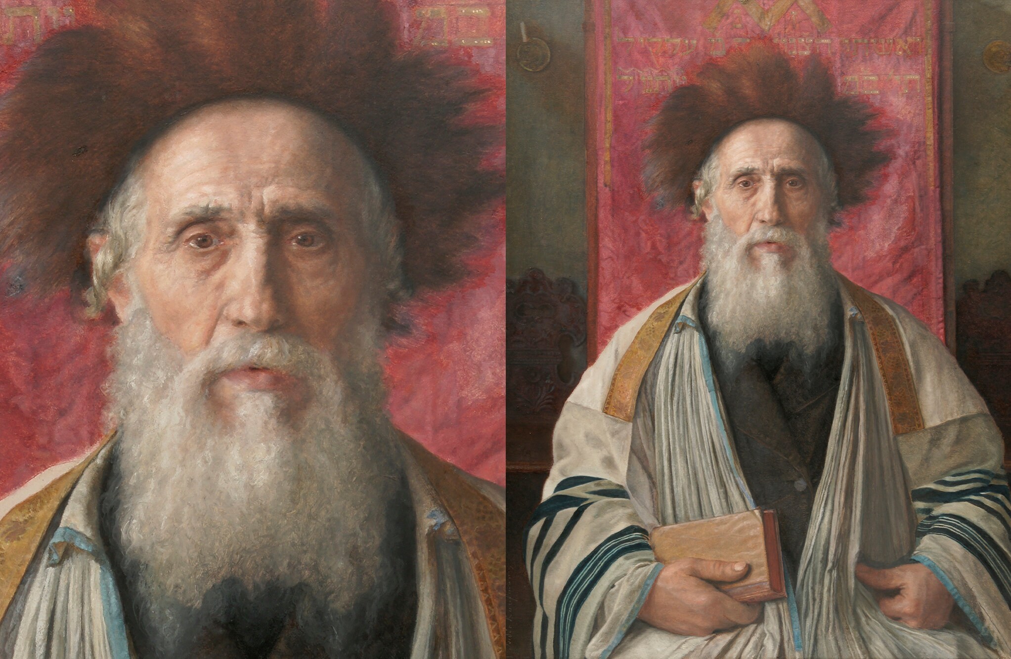 Isador Rabbi Isidor Kaufmann Rare HQ Printable Paintings Jewish Rabbi With Tallit ...