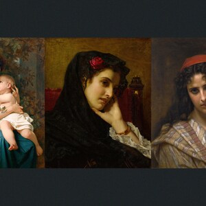 27 Hugues Merle HQ Printable Feminine Paintings Queen Esther Nude