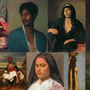30+ Leopold Carl Müller HQ Printable Figurative Paintings African Nubian Egyptian Arabian Sa&#39;idi Muslim Coptic Portraits Digital Download