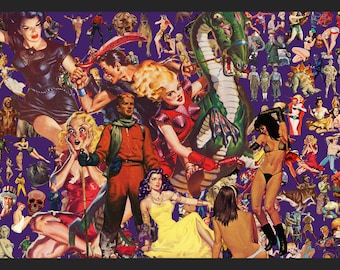 70% UITVERKOOP!!! 1000+ pulpkunst - collage-uitsparingen publiek domein PNG collage maker elementen vintage posters grafisch ontwerp digitale download