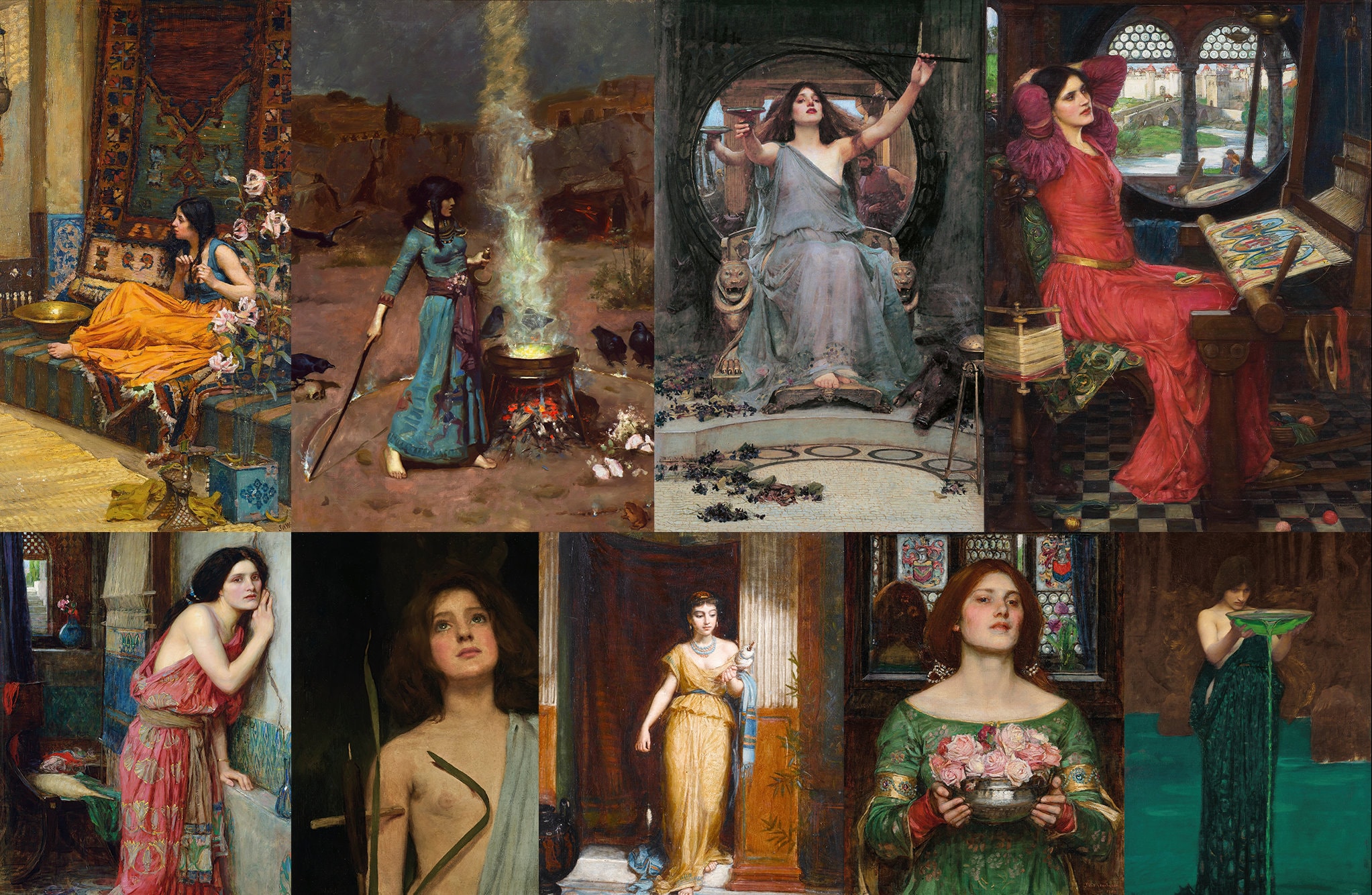 46 John William Waterhouse HQ Printable Paintings Vintage Antique Museum Ephemera Wall Arts Journals and Scrapbooks Digital Download