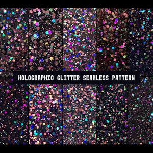 30+ Holographic Glitter Seamless Patterns, seamless pattern, digital paper, glitter, elegant shiny sparkles instant download commercial use